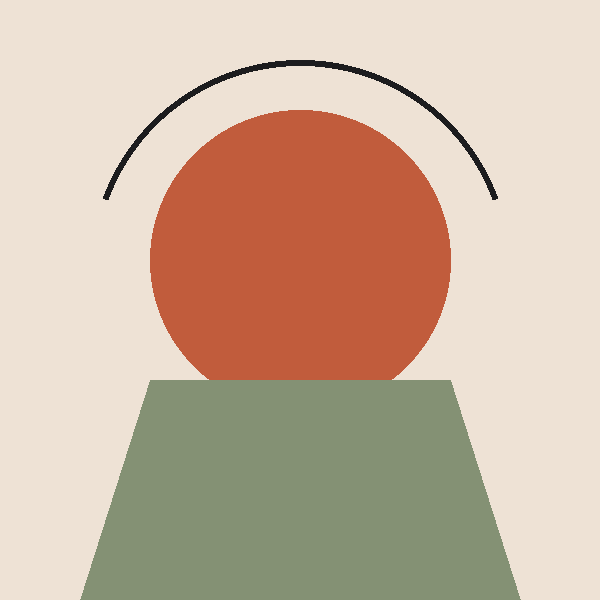 Stylised abstract studio portrait.